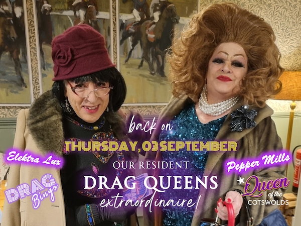 Drag Bingo with Pepper Mills & Electra Lux at The Golden Cross, Cirencester
